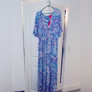 Lilly Pulitzer Minka Sleeved Maxi Dress - Size 14